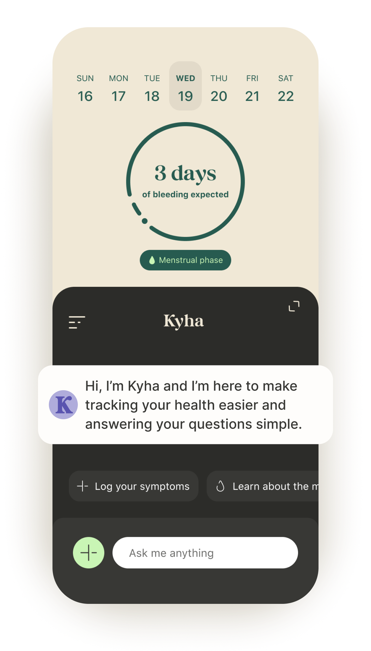 Kyha app on phone
